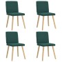 Sillas de comedor 4 unidades tela verde oscuro de , Sillas de comedor - Ref: Foro24-3315279, Precio: 200,74 €, Descuento: %