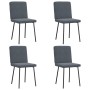 Esstischstühle, 4 Stück, dunkelgraues Samtgewebe. von , Essstühle - Ref: Foro24-3315287, Preis: 167,62 €, Rabatt: %