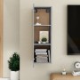 TV-Ständer aus grauem Sperrholz 30,5x30x90 cm von vidaXL, TV-Möbel - Ref: Foro24-803352, Preis: 52,39 €, Rabatt: %