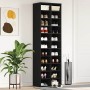 Zapatero de madera contrachapada roble negro 54x34x183 cm de , Zapateros y organizadores de calzado - Ref: Foro24-859378, Pre...