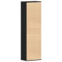 Schuhregal aus schwarzer Eichenholz-Sperrholzplatte 54x34x183 cm von , Schuhregale und Schuhorganisatoren - Ref: Foro24-85937...