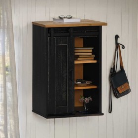 Hängeschrank HALDEN mit Schiebetür 49x22,5x70cm schwarz von , Küchenschränke - Ref: Foro24-4018440, Preis: 90,11 €, Rabatt: %