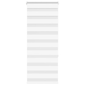 White zebra curtain 55x150 cm, fabric width 50.9 cm, polyester. by , Blinds and blinds - Ref: Foro24-4014746, Price: 20,23 €,...