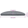 Selbstklebende Treppenmatte, 20 Stück, hellgrau, 56x17x3 cm. von , Treppenmatten - Ref: Foro24-3365670, Preis: 55,21 €, Rabat...
