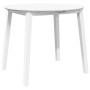 Solid white rubberwood dining table by , Kitchen and dining tables - Ref: Foro24-4102529, Price: 142,16 €, Discount: %