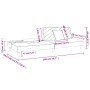 Zweiplätziges Schlafsofa mit zwei braunen Kissen. von , Sofas - Ref: Foro24-375891, Preis: 227,59 €, Rabatt: %