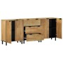 Aparadores 3 piezas madera maciza mango marrón 60x33x75 cm von , Schließfächer und Lagerschränke - Ref: Foro24-3310005, Preis...