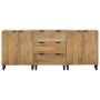 Aparadores 3 piezas madera maciza mango marrón 60x33x75 cm von , Schließfächer und Lagerschränke - Ref: Foro24-3310005, Preis...