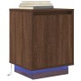 Nachttische mit LED-Lichtern, 2 Stück, Eiche braun, 38x34x50 cm. von , Nachttische - Ref: Foro24-861278, Preis: 87,27 €, Raba...