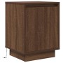 Bedside tables with LED lights 2 units brown oak 38x34x50 cm by , Nightstands - Ref: Foro24-861278, Price: 87,27 €, Discount: %