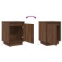 Bedside tables with LED lights 2 units brown oak 38x34x50 cm by , Nightstands - Ref: Foro24-861278, Price: 87,27 €, Discount: %