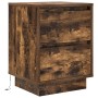 Nachttische mit LED-Lichtern, 2 Stück, Rauch-Eiche, 38x34x50 cm. von , Nachttische - Ref: Foro24-861292, Preis: 94,49 €, Raba...
