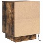 Bedside tables with LED lights 2 units smoked oak 38x34x50 cm by , Nightstands - Ref: Foro24-861292, Price: 94,49 €, Discount: %