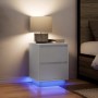 Bedside tables with LED lights 2 units white 38x34x50 cm by , Nightstands - Ref: Foro24-861284, Price: 96,75 €, Discount: %