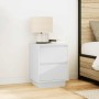 Bedside tables with LED lights 2 units white 38x34x50 cm by , Nightstands - Ref: Foro24-861284, Price: 96,75 €, Discount: %