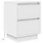 Nachttische mit LED-Lichtern 2 Stück weiß 38x34x50 cm von , Nachttische - Ref: Foro24-861284, Preis: 96,75 €, Rabatt: %