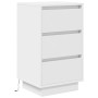 Mesilla de noche con luces LED blanca 38x34x65 cm de , Mesitas de noche - Ref: Foro24-861301, Precio: 75,40 €, Descuento: %
