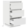 Mesilla de noche con luces LED blanca 38x34x65 cm de , Mesitas de noche - Ref: Foro24-861301, Precio: 75,40 €, Descuento: %