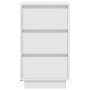 Mesilla de noche con luces LED blanca 38x34x65 cm de , Mesitas de noche - Ref: Foro24-861301, Precio: 75,40 €, Descuento: %