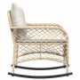 Garten Schaukelstuhl mit beigen Kissen aus synthetischem Rattan von , Gartenstühle - Ref: Foro24-4104197, Preis: 109,14 €, Ra...