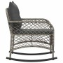 Garten Schaukelstuhl mit grauen Kissen aus synthetischem Rattan von , Gartenstühle - Ref: Foro24-4104195, Preis: 113,86 €, Ra...