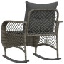 Garten Schaukelstuhl mit grauen Kissen aus synthetischem Rattan von , Gartenstühle - Ref: Foro24-4104195, Preis: 113,86 €, Ra...