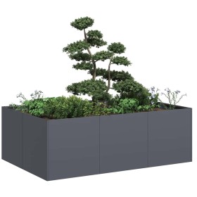 Pflanzgefäß aus anthrazitgrauem Stahl 120x80x40 cm von , Töpfe und Pflanzgefäße - Ref: Foro24-860747, Preis: 100,43 €, Rabatt: %