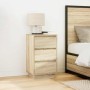 Bedside table with LED lights Sonoma oak 38x34x65 cm by , Nightstands - Ref: Foro24-861303, Price: 71,87 €, Discount: %
