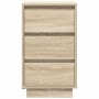 Bedside table with LED lights Sonoma oak 38x34x65 cm by , Nightstands - Ref: Foro24-861303, Price: 71,87 €, Discount: %