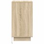 Bedside table with LED lights Sonoma oak 38x34x65 cm by , Nightstands - Ref: Foro24-861303, Price: 71,87 €, Discount: %
