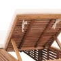 Tumbona con cojín madera maciza de teca crema de vidaXL, Tumbonas - Ref: Foro24-316037, Precio: 327,33 €, Descuento: %