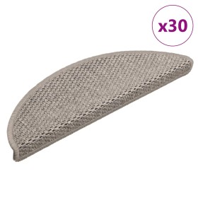 Self-adhesive sisal stair carpet 30 units 56x17x3 cm silver by , Stair mats - Ref: Foro24-3365859, Price: 135,96 €, Discount: %