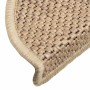 Selbstklebender Sisal-Treppenteppich, 30 Stück, 56x17x3 cm, Sandfarbe. von , Treppenmatten - Ref: Foro24-3365867, Preis: 166,...