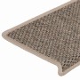 Selbstklebender Sisal-Treppenteppich, 30 Stück, in dunkelbeige. von , Treppenmatten - Ref: Foro24-3365890, Preis: 199,44 €, R...
