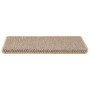 Self-adhesive sisal stair carpet 30 units light beige by , Stair mats - Ref: Foro24-3365892, Price: 216,90 €, Discount: %