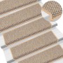 Self-adhesive sisal stair carpet 30 units light beige by , Stair mats - Ref: Foro24-3365892, Price: 216,90 €, Discount: %