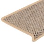 Self-adhesive sisal stair carpet 30 units light beige by , Stair mats - Ref: Foro24-3365892, Price: 216,90 €, Discount: %