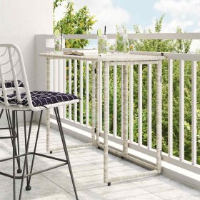 Mesa de jardín plegable gris claro 90x51x75 cm ratán sintético by , Garden tables - Ref: Foro24-4108258, Price: 82,27 €, Disc...