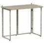 Mesa de jardín plegable gris claro 90x51x75 cm ratán sintético de , Mesas de jardín - Ref: Foro24-4108258, Precio: 82,27 €