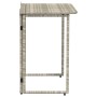 Mesa de jardín plegable gris claro 90x51x75 cm ratán sintético de , Mesas de jardín - Ref: Foro24-4108258, Precio: 82,27 €