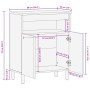 Aparador marrón 60x33x75 cm madera maciza mango by , CD and DVD storage - Ref: Foro24-4017745, Price: 114,37 €, Discount: %