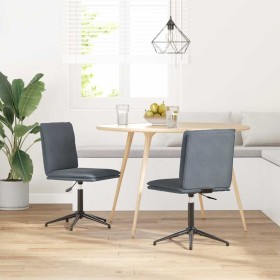 Esszimmerstühle, 2 Stück, dunkelgraues Samtgewebe. von , Essstühle - Ref: Foro24-3315368, Preis: 116,08 €, Rabatt: %