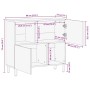 Brown sideboard 80x33x75 cm solid mango wood by , CD and DVD storage - Ref: Foro24-4017747, Price: 135,48 €, Discount: %