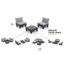Single armchair Keter Garden Elements Graphite with light gray cushion by , Garden chairs - Ref: Foro24-447620, Price: 109,31...