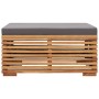 Garden footstool table set with dark gray teak wood cushion by vidaXL, Modular outdoor sofas - Ref: Foro24-316042, Price: 262...