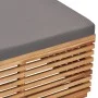 Garden footstool table set with dark gray teak wood cushion by vidaXL, Modular outdoor sofas - Ref: Foro24-316042, Price: 258...