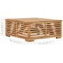 Garden footstool table set with dark gray teak wood cushion by vidaXL, Modular outdoor sofas - Ref: Foro24-316042, Price: 258...