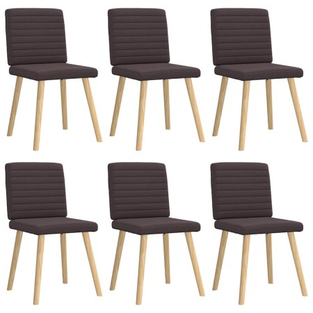 Sillas de comedor 6 unidades tela marrón oscuro von , Essstühle - Ref: Foro24-3315548, Preis: 299,62 €, Rabatt: %