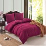Bordeauxfarbenes Bettbezug-Set 155x220/80x80 cm von , Bettbezüge - Ref: Foro24-132433, Preis: 27,01 €, Rabatt: %