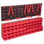 Aufbewahrungsboxen-Set mit 136 Teilen, Wandpaneele in Rot/Schwarz. von , Werkzeugschränke - Ref: Foro24-150815, Preis: 78,29 ...